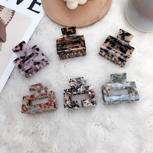 5cm Dark Colour Acetate Hair Claw - Strong Grip, Fashionable Small Claw Clip, Gifts for Her UK