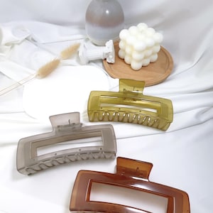 Pinza extragrande de 13 cm para cabello largo y grueso, diseño minimalista, ideal para mujeres, regalo para ella (Reino Unido)
