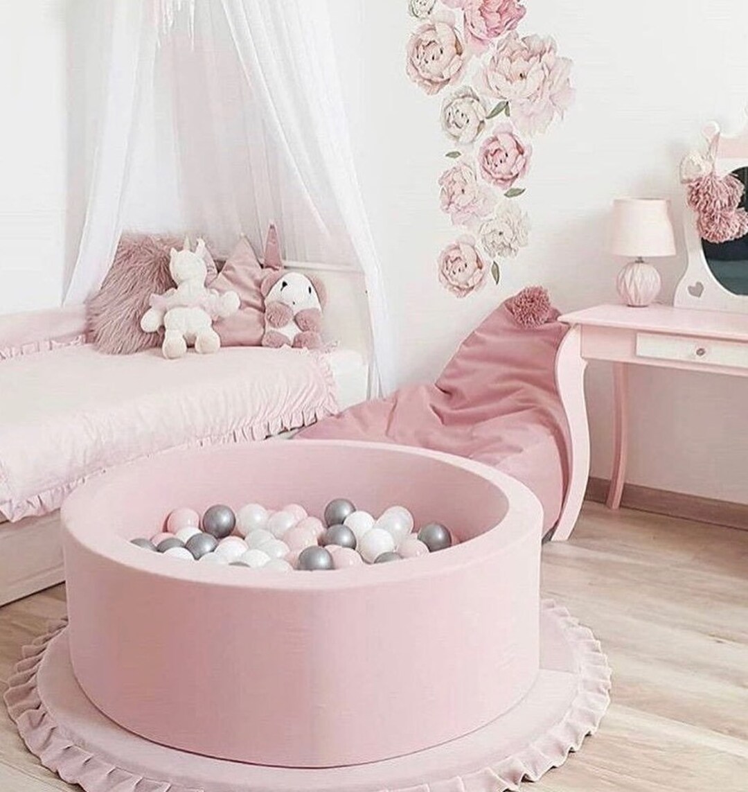 Pink Velvet Luxury Soft Play Ball Pit Ball Pool Kids Baby Etsy