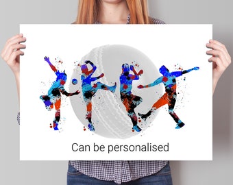 impressão de jogador de críquete, impressões de críquete, arte de críquete personalizada, pôster de críquete, jogador de críquete personalizado, impressões de críquete, presente para jogador de críquete,