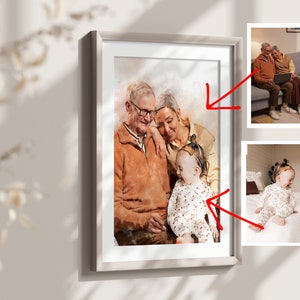 Personen zum Foto hinzufügen, Geschenkdrucke von Verstorbenen, Familienfotos kombinieren, Gedenkfotos, Verlust von Personendruck, Foto zusammenführen, Fotos mischen,