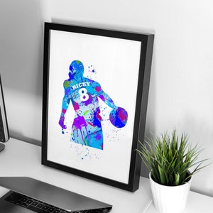 personalised basketball print, custom basketball print, personalised sports art, basketball custom art, basketball gift, basketball wall art