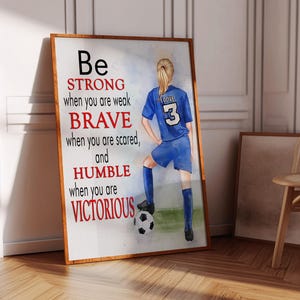 stampa personalizzata da calcio femminile, stampa personalizzata da calciatore, regalo di calcio personalizzato, stampa da calcio femminile, tipografia calcistica,