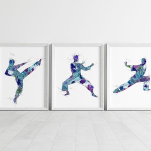 martial art print   karate poster  martial arts  poster of martial artist  martial art poster mixed martial arts  karate set of prints  sme