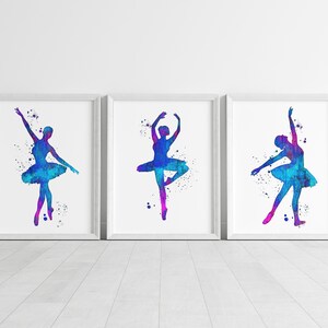 ballet posters  ballet dancer wall art  ballet dancer abstract ballet set of prints gift for ballet dancer gift ballet prints smear