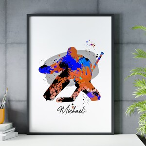 ice hockey personalised print, ice hockey gift, custom ice hockey player, ice hockey gifts, gift for hockey player , ice hockey custom art