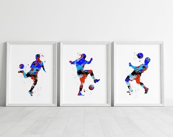Fußball Poster, Aquarell Fußball Poster, abstrakte Fußball Poster, Fußball Poster, Fußballgeschenk Druck, Aquarell Fußball Poster