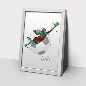 Custom goalkeeper print , goalie custom print, personalised goalie print, soccer prints, goalkeeper custom print, football custom prints,
