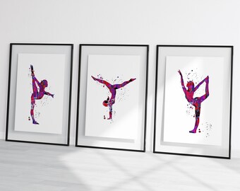 Turnerin Poster Geschenk für Frau Turnerin Geschenk für Turnerin Geschenk Turnerin Geschenk für eine Turnerin Druck von Turnerin personalisiertes Sportplakat, Abstrich
