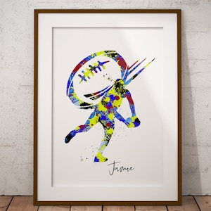 personalised rugby player print, custom rugby  print, personalised rugby art, rugby gift, gift for rugby player  , rugby player custom print