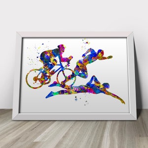triathlon personalised print, triathlon gifts, triathlon poster , custom triathlete print, triathlete personalised print,