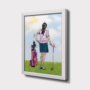Golf personalised print, print for golfer, golf print custom art, female golf gifts, gift for golfer, personalised golfer ,