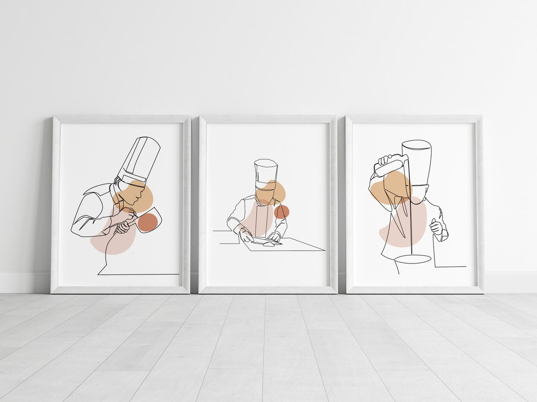 kitchen prints wall art - etsy canada | gravures de... Kitchen Print Set, Set of Kitchen Prints, Kitchen Wall Art, Restaurant ...