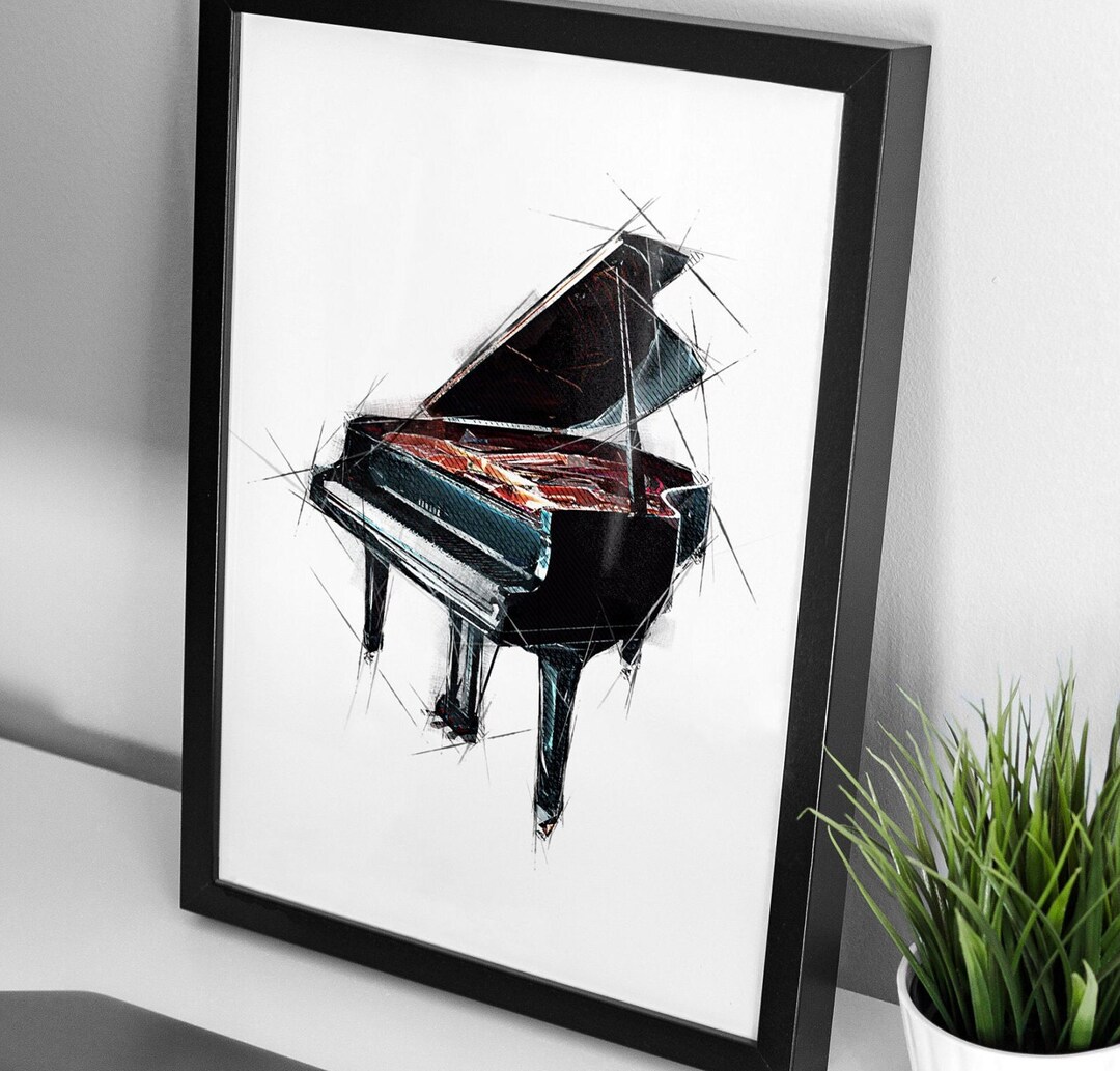 Piano Wall Art, Gift for Pianist, Grand Piano Art, Music Room Prints ...