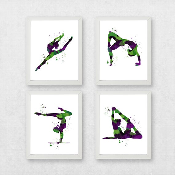 Gymnastic Prints Female Gymnast Prints Gymnastic Wall Art Etsy