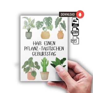 Pflanztastische Geburtstagskarte für Plantlovers und Pflanzenfans