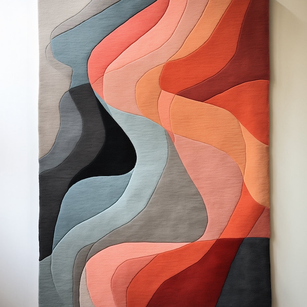 Modern Abstract Rug - Etsy