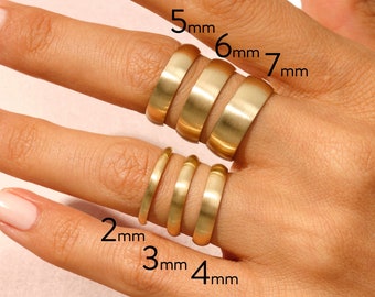 14k Solid Yellow Gold Domed Wedding Band • DOME • MATTE • Classic Wedding Rings for Men and Women • Plain Simple Wedding Band Ring