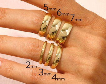 and Band COMFORT Classic Band Etsy - Dome Yellow Wedding Women 14k Plain Ring FIT Rings Gold Simple Wedding Wedding POLISHED for Men