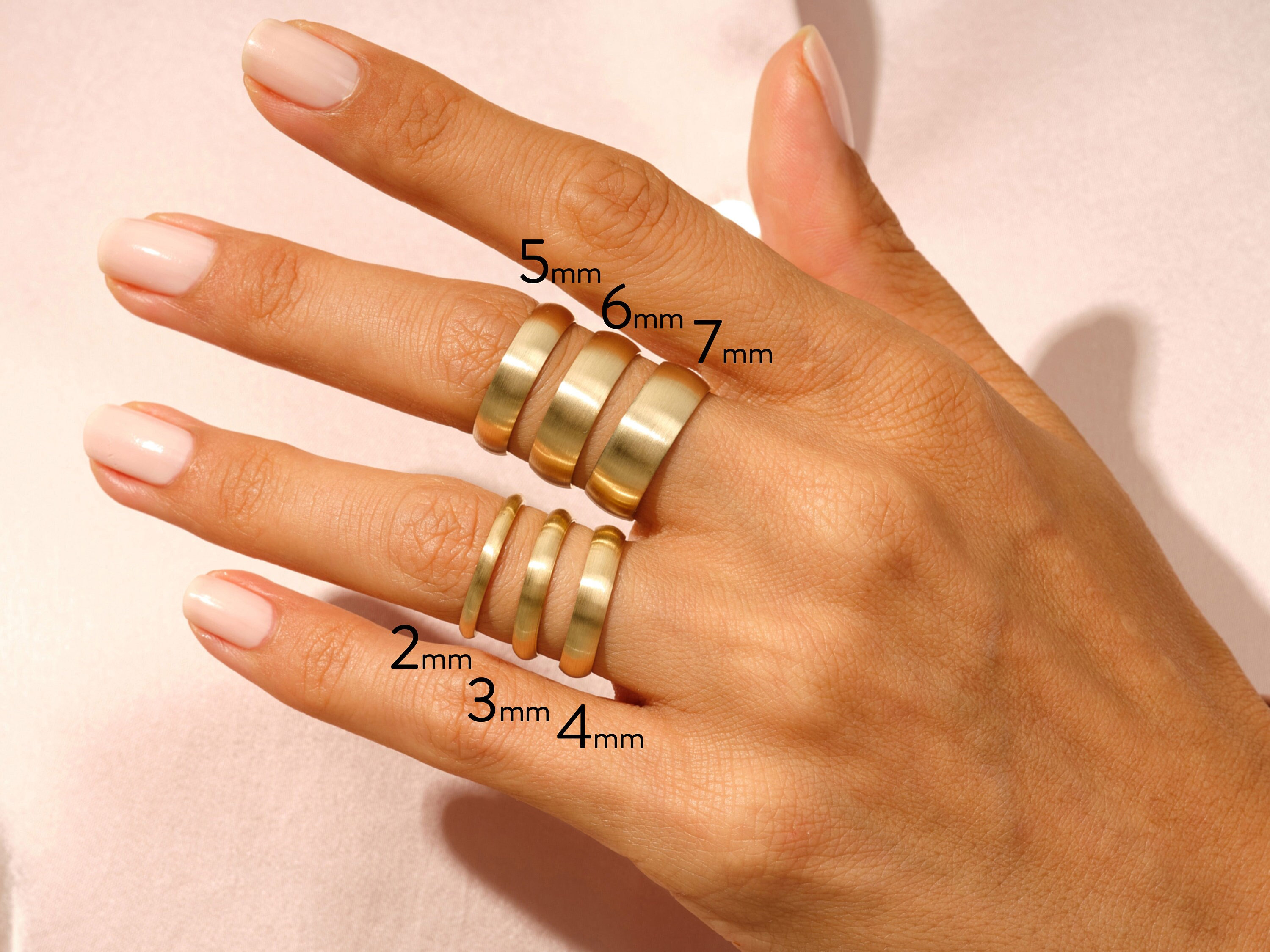 14k Solid Yellow Gold Domed Wedding Band • DOME • MATTE • Classic Wedding Rings for Men and Women • Plain Simple Wedding Band Ring
