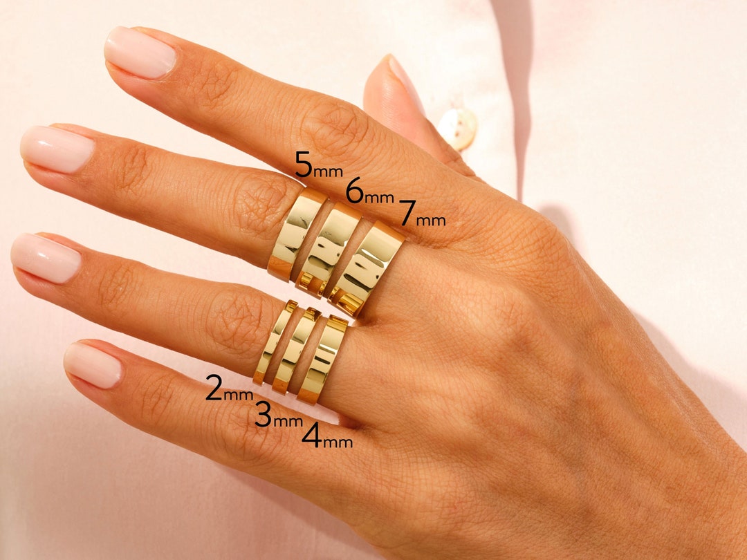 Anillo De Oro Mujer 18k Anillo De Boda Chapado En Oro Blanco 14k