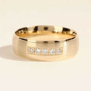 Wedding Band Thick Diamonds - Etsy