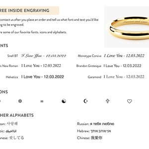 14k Solid Yellow Gold Flat Wedding Band POLISHED COMFORT FIT Classic Wedding Rings for Men and Women Plain Simple Wedding Band Ring image 9