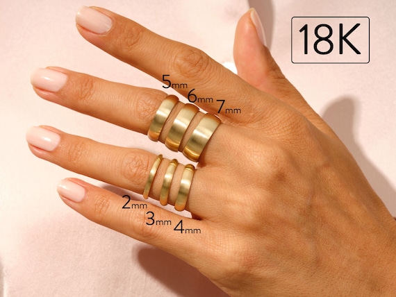2 Mm 9 Kt Gelbgold Eheringe Flachprofil Bänder 1,6 G 375 UK