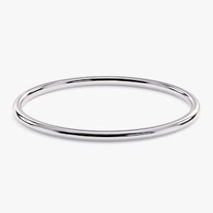 14k Solid White Gold 1mm Thin Wedding Band / Minimalist Wedding Ring for Women / Thin Stacking Ring Hers / Dainty Simple Plain 1mm Ring image 5