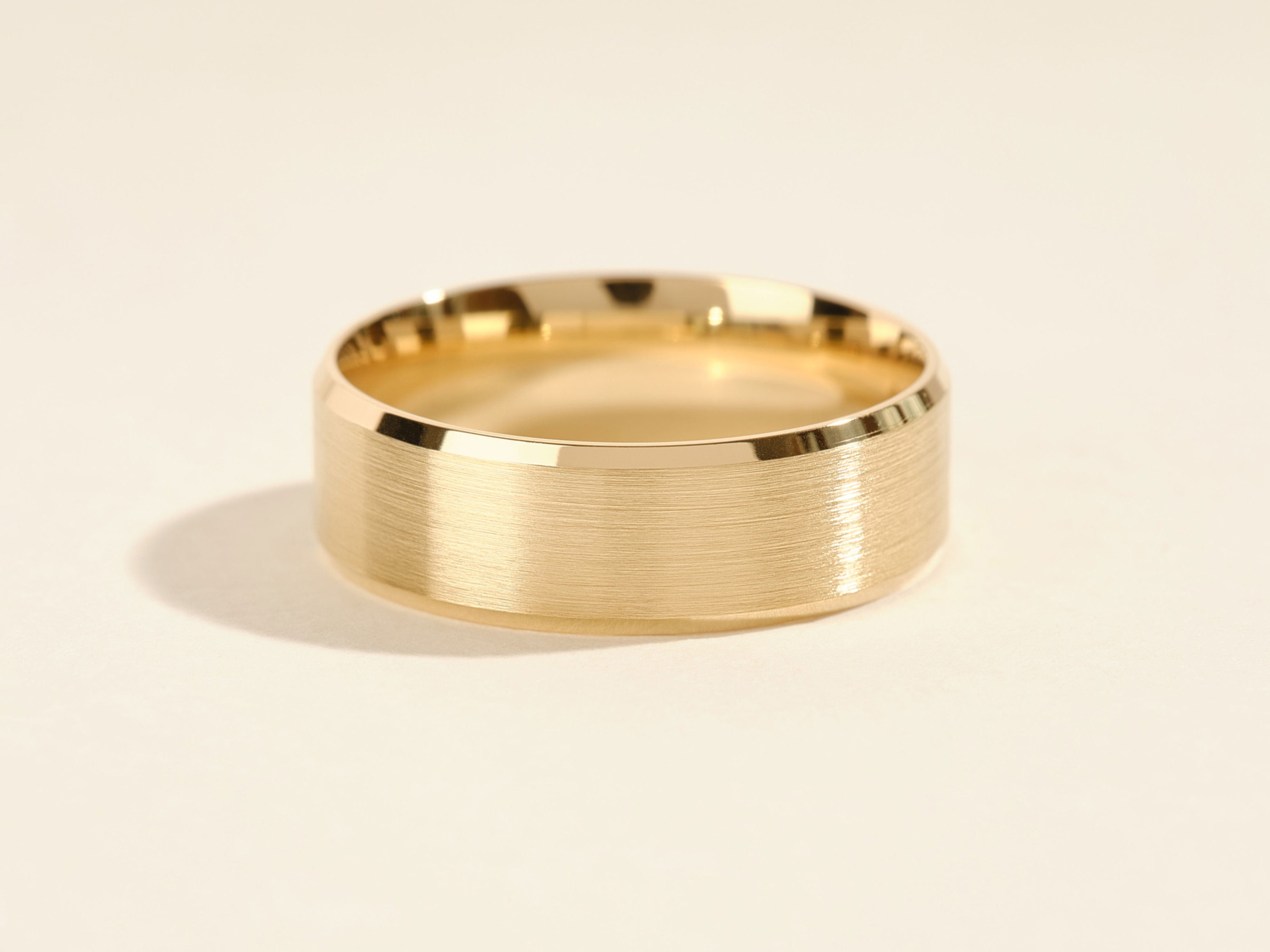 Buy Three Keys Jewelry 8mm Damascus Steel Mens Wedding Ring Wood Grain  Plated Gold Liner & Inlay Wedding Band Online at desertcartKUWAIT