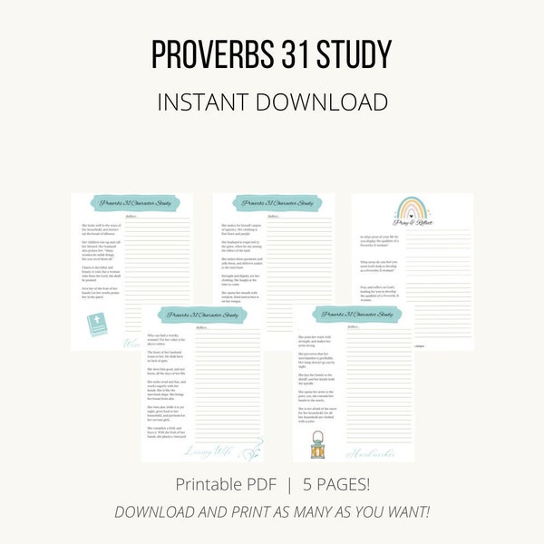 Proverbs 31 Scripture Study, Proverbs 31 woman, Bible Study, Christian printable