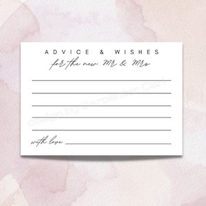 Advice & Wishes for the New Mr + Mrs