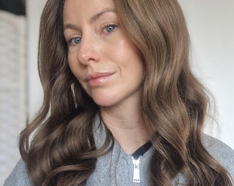 Human Hair Lace Front Wig Ash Brown | 13x6 HD Lace | Glueless Medical Wig | Real Hair Alopecia Wig