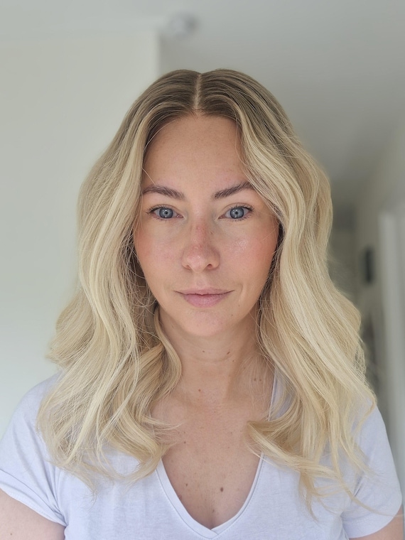 Custom wig  Human hair wig natural balayage light blonde lacefront wig 13x6lace wig  Glueless 100%  low density real hair Alopecia hairloss