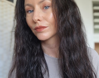 Natural Black Body Wave Human Hair Wig, 22 Inch, 6x10 HD Lace, Glueless Medical Cap, Alopecia Wig – Diana, Ready to Ship