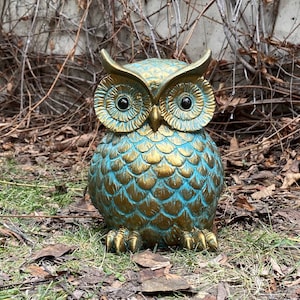 Sculptures of Night Owl. Statues for Home and Office Decor. Bust Statues on Stands and Outdoor. Gifts for Her & Him. Housewarming Gift