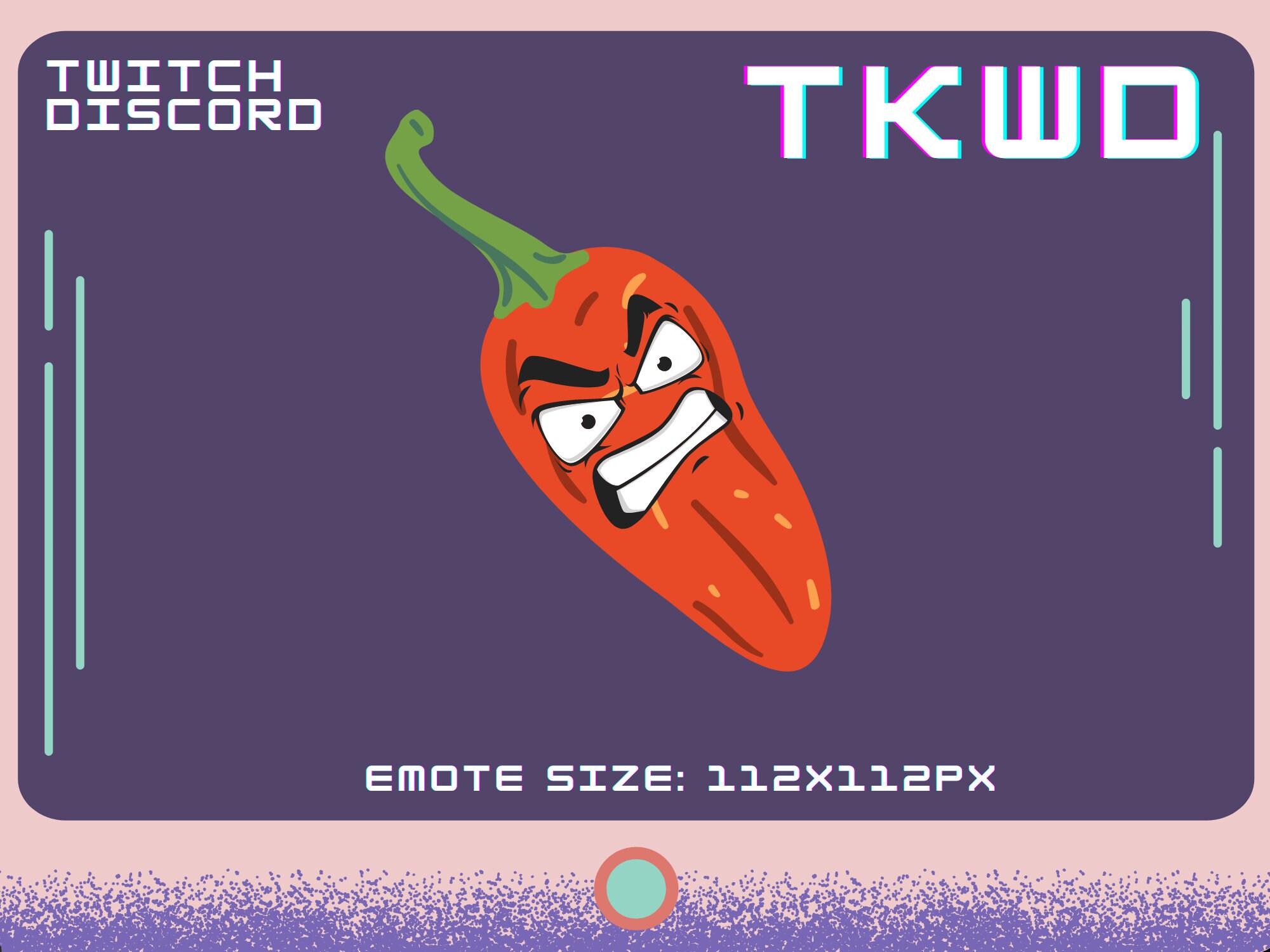 Angry Pepper Twitch Discord Emote 112x112px Etsy
