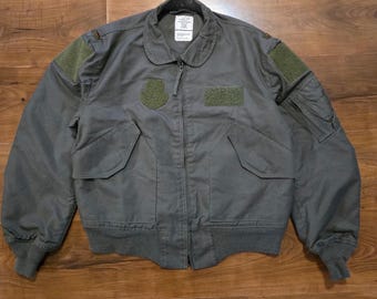 Giacca militare vintage da uomo, modello estivo CWU - 36/P, verde militare MIL-J-83382C, taglia L