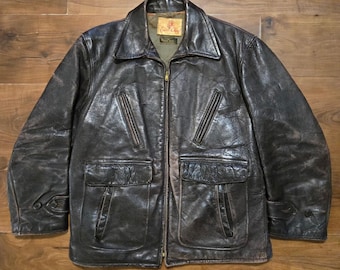 Giacca in pelle di cavallo Sport-Chief vintage anni '50