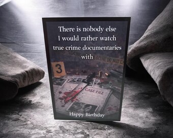 True Crime Birthday Card