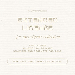 Extended License for a Clipart Collection/Set by HalynasArtKitchen