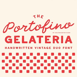 Vintage kustnära handskrivet typsnittsduo – italienskt sommarskrift för varumärkesbyggande och affischer