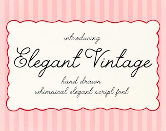 Handwritten Font, Vintage Script Font for Romantic Wedding Invitations, Menu, Elegant Font for Canva, Procreate, Whimsical Invitations