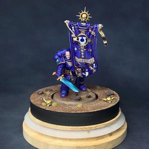 Ultramarine Primaris Ancient - Painted and Based with Display Jar