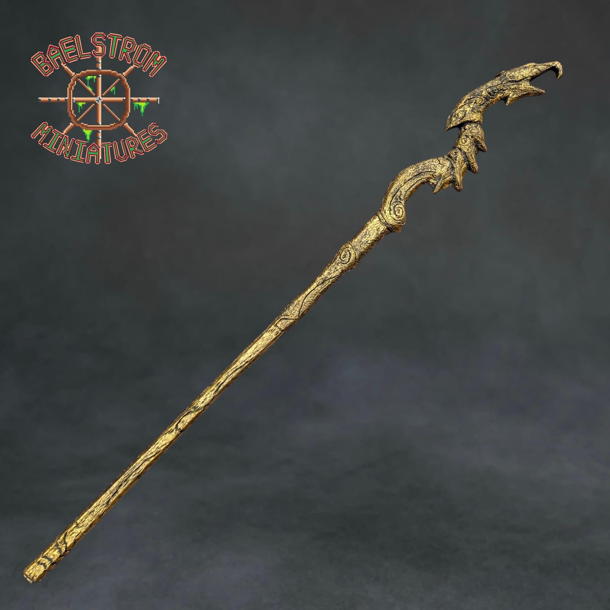Gold Dragon Staff - Unofficial Cosplay Prop