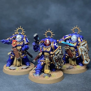 Ultramarine Bladeguard Veteran Squad - Painted and Based