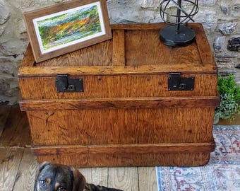 Antique Tiger Oak Chest