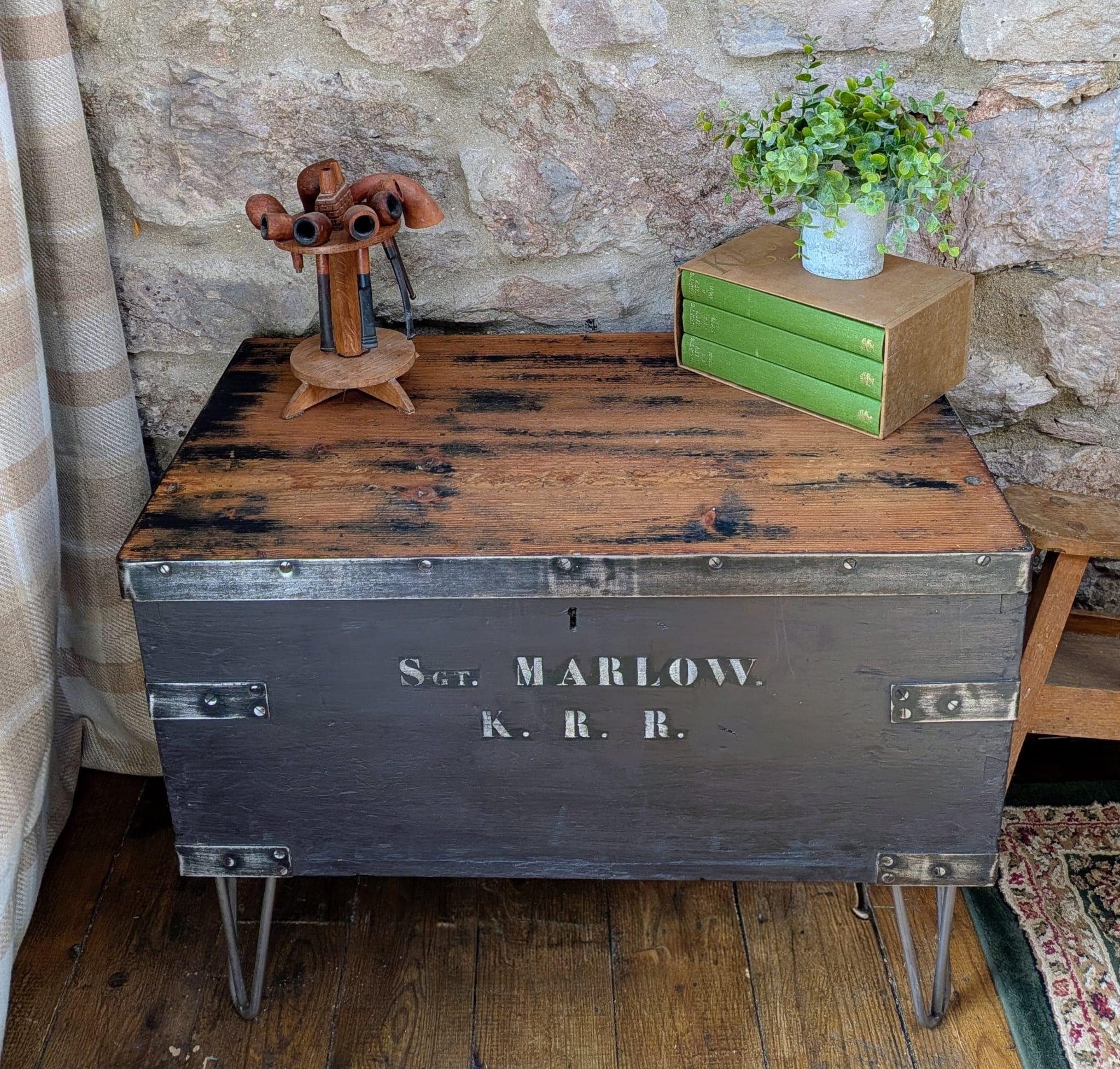 Antique Military Chest - Etsy