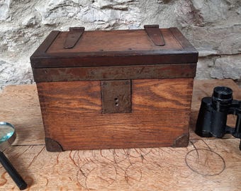 Small Oak Military Box