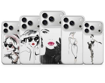 Parisian Women Phone Case Fashion Women Shopping Cover for iPhone 17, 16, 15, 14, 13 12 11 Pro, Pro Max fits iPhone E, Air, XR
